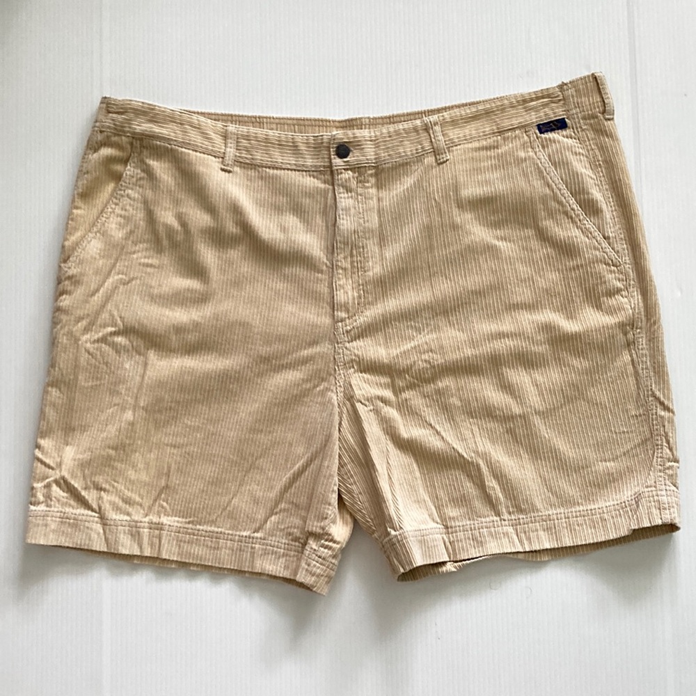 Kahala mens casual corduroy shorts 48”actual waist X 20.5” long. Light beige